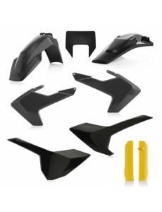 KIT PLÁSTICOS COMPLETO ACERBIS HUSQVARNA TE / FE 2017-2019 - PRETO / AMARELO
